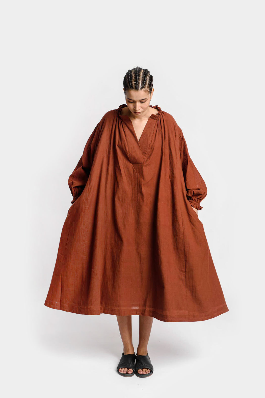 World Of Crow | Flared Dress | Toasted Brown | Plus Size | Hazel & Rose | Minneapolis