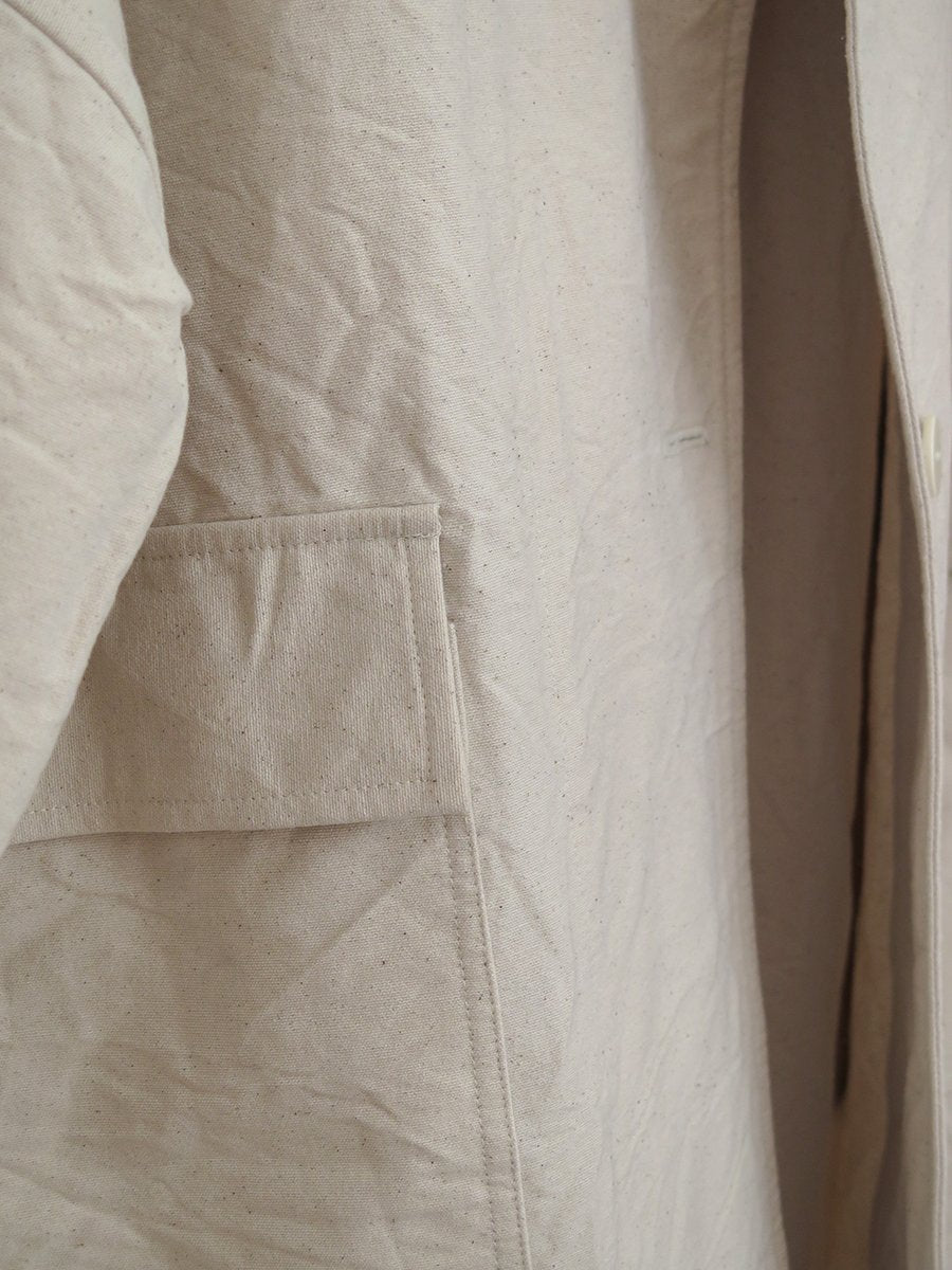 UNDYED CANVAS OVERSIZED DUSTER