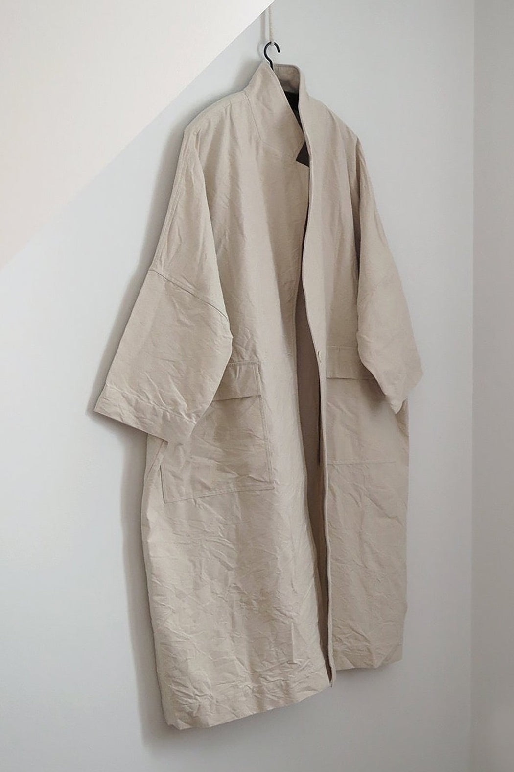 UNDYED CANVAS OVERSIZED DUSTER