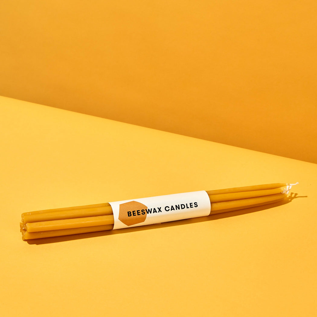 54 Celcius | Thin Beeswax Candles (7 Pack) | Natural | Hazel & Rose | Minneapolis