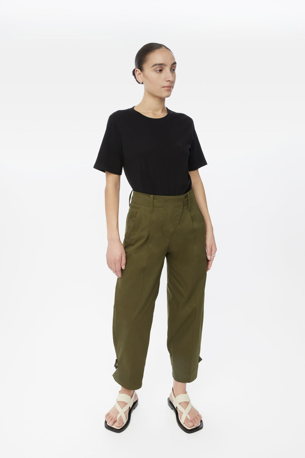 Dāl | CANVAS COTTON UTILITY TAPERED PANTS | OLIVE | Hazel & Rose | Minneapolis