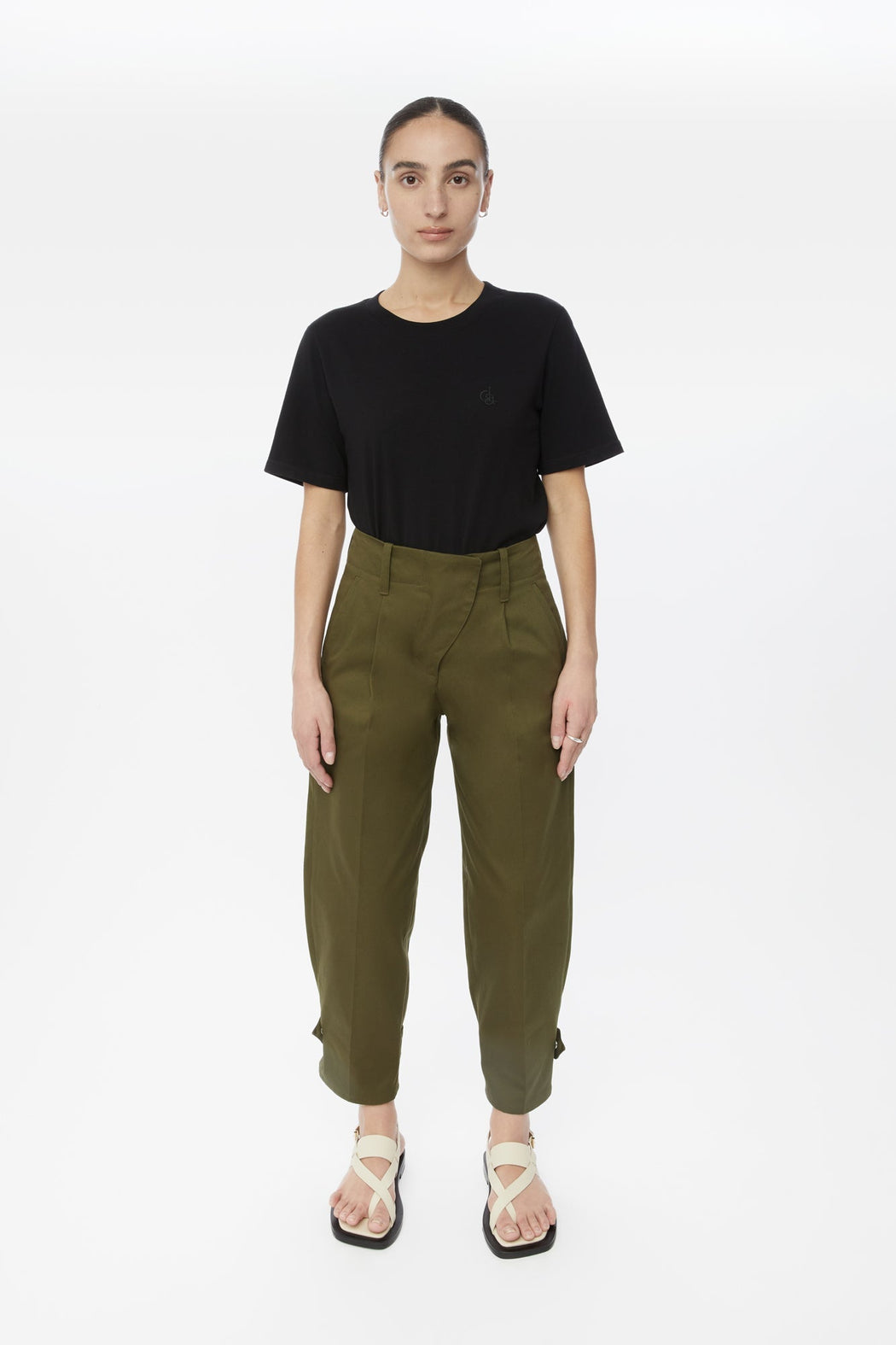Dāl | CANVAS COTTON UTILITY TAPERED PANTS | OLIVE | Hazel & Rose | Minneapolis