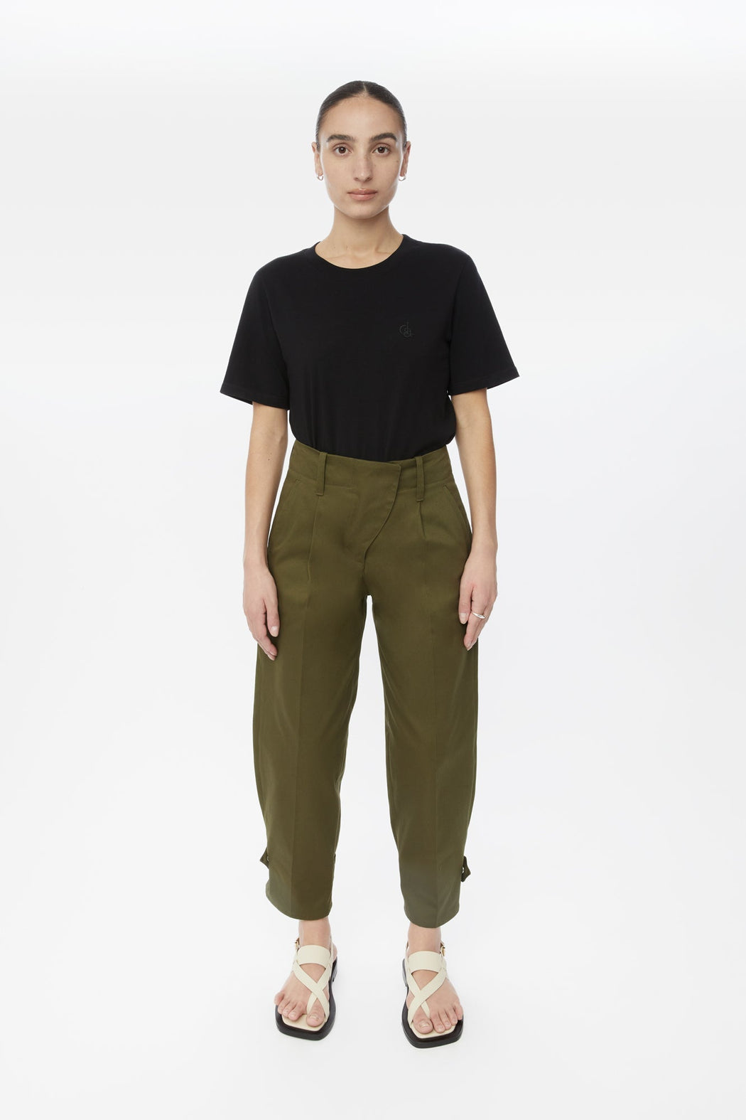 Dāl | CANVAS COTTON UTILITY TAPERED PANTS | OLIVE | Hazel & Rose | Minneapolis 