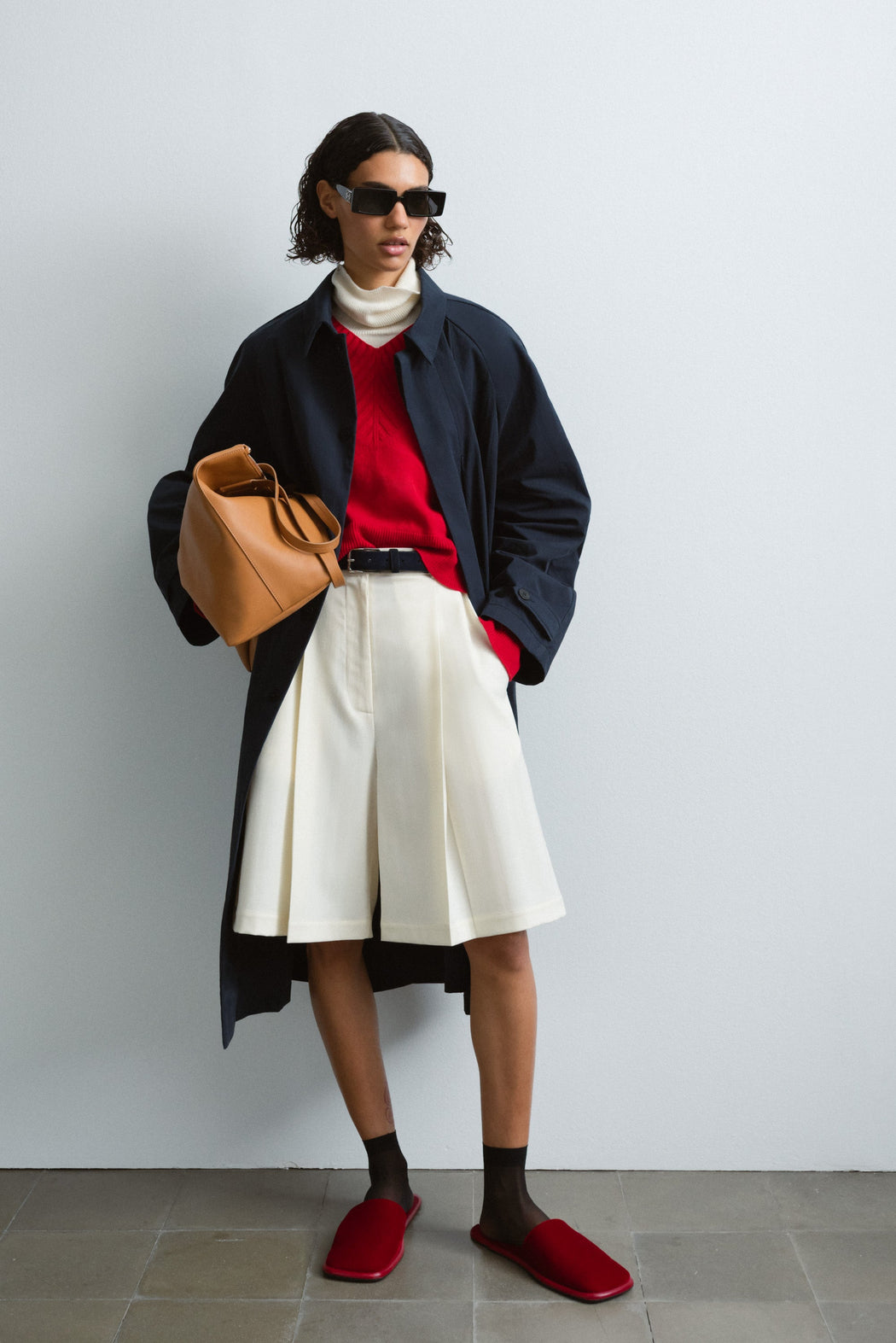 Cordera | CASHMERE RIBBED NECK SWEATER | RED | Hazel & Rose | Minneapolis