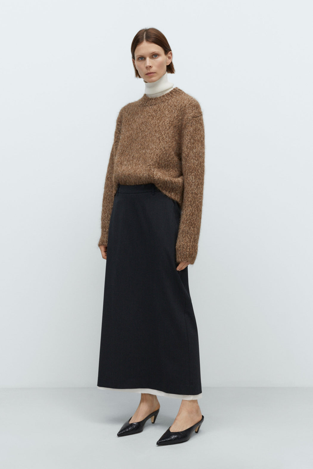 TAILORING LONG SKIRT | Anthracite