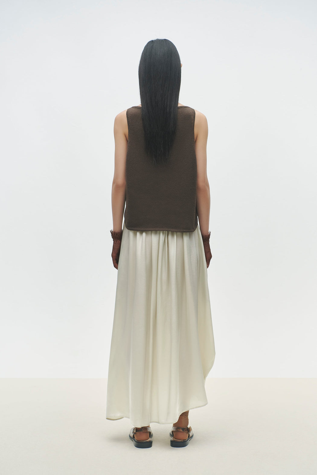 BOAT-NECK WAISTCOAT | BROWN