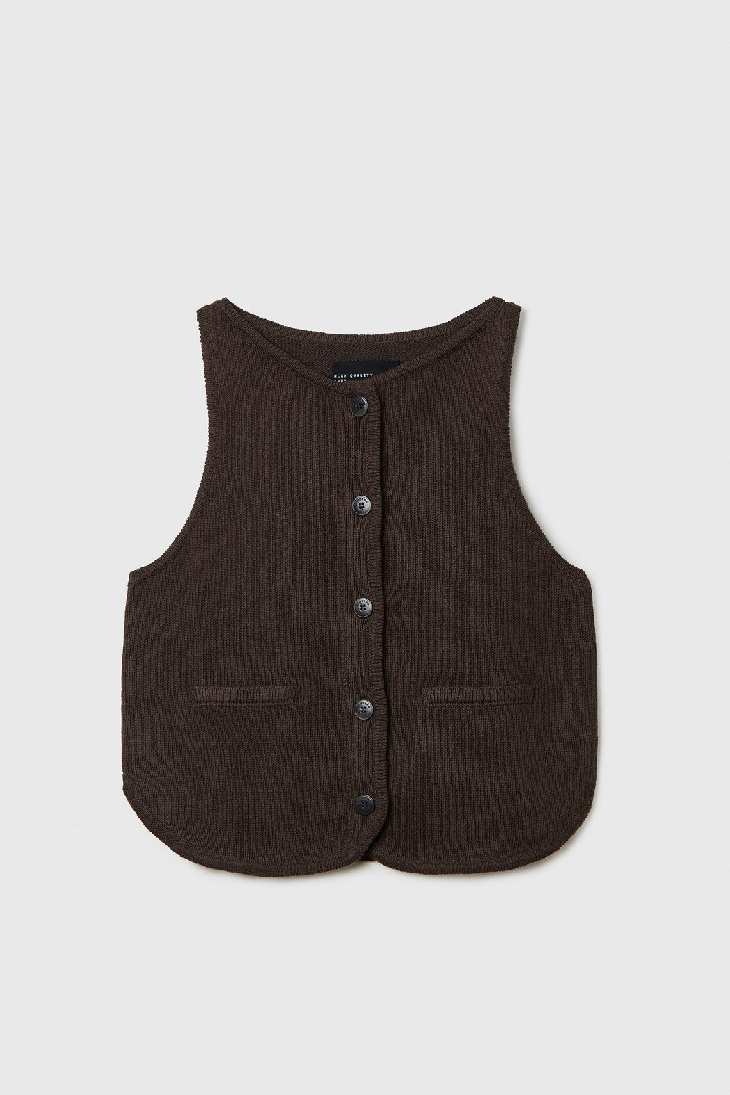 Cordera | BOAT-NECK WAISTCOAT | BROWN | Hazel & Rose | Minneapolis