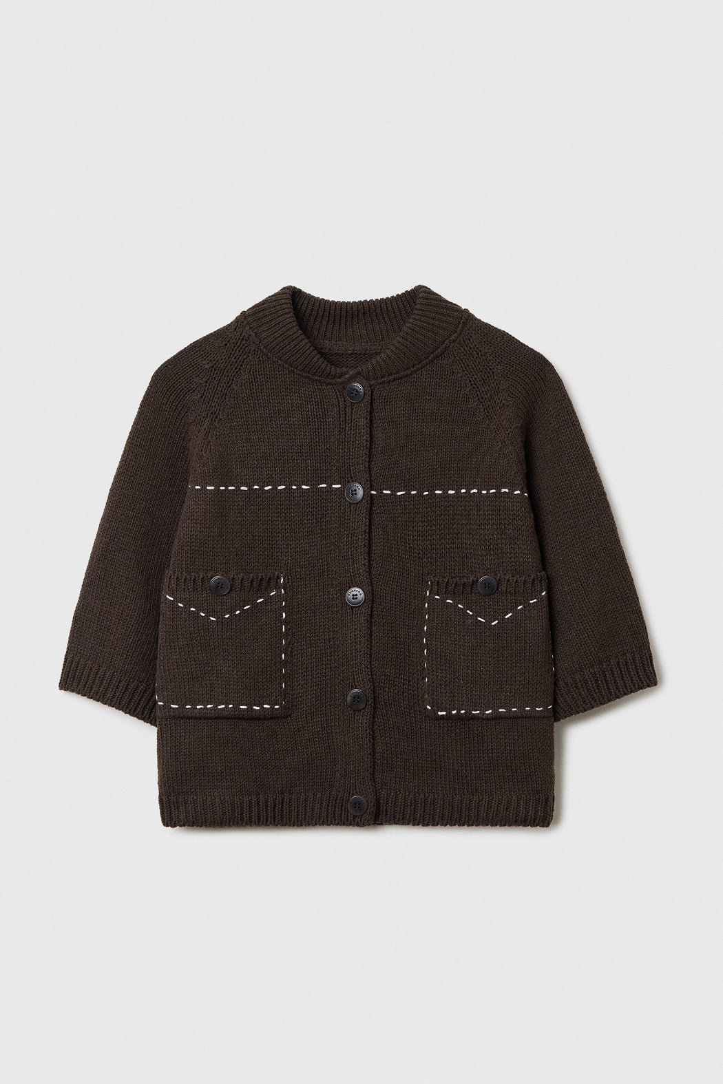 Cordera | COTTON STITCHED TOP | BROWN | Hazel & Rose | Minneapolis