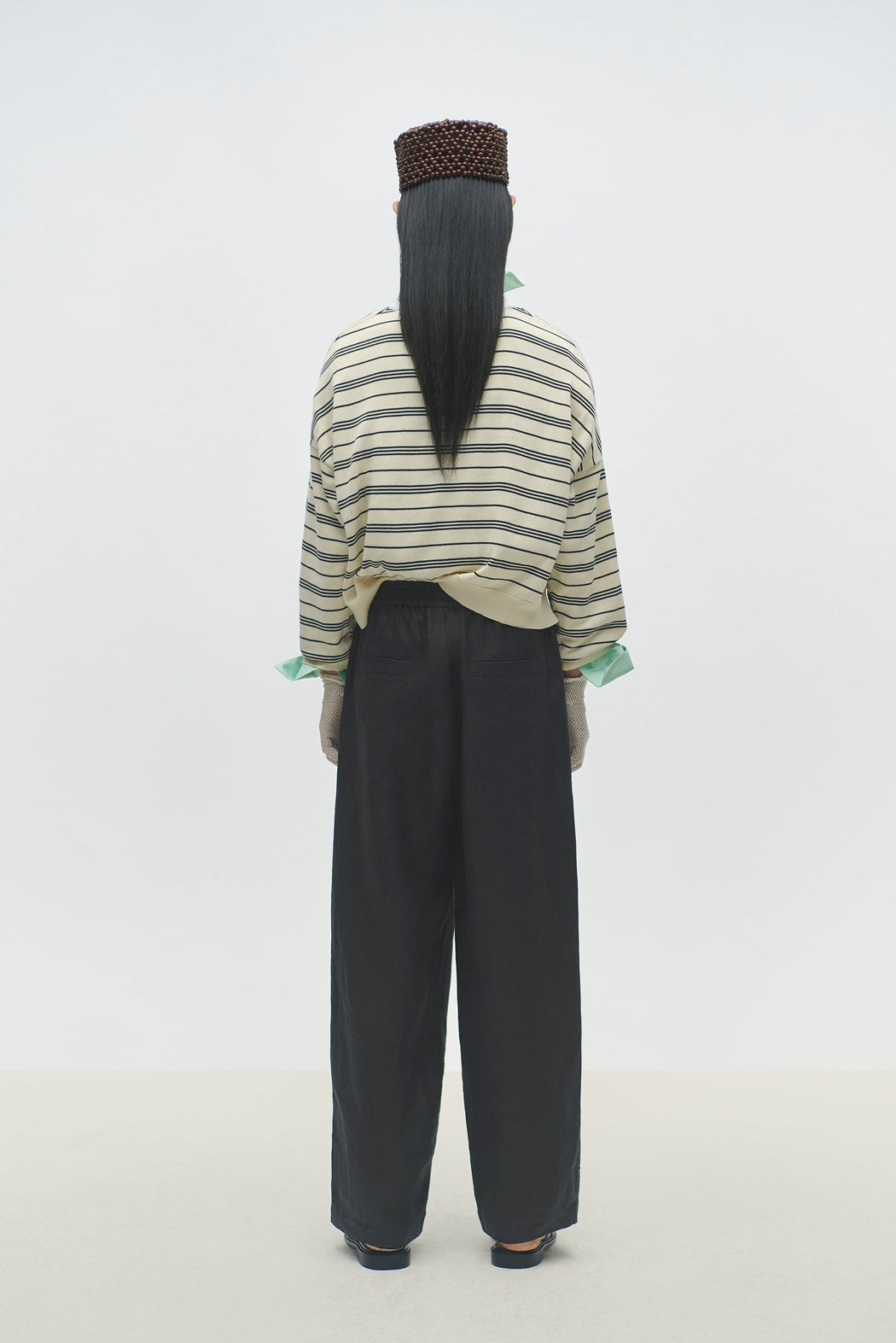 Cordera | LINEN PANTS WITH LACE | BLACK | Hazel & Rose | Minneapolis