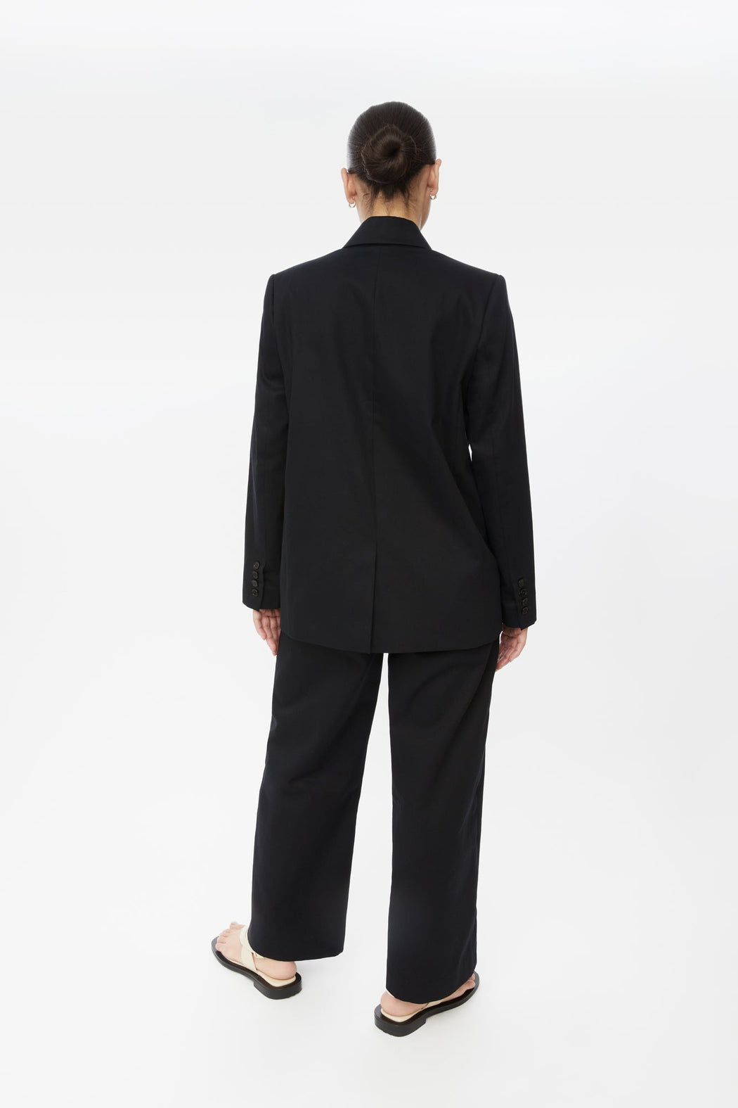 COTTON TWILL BLAZER | Black