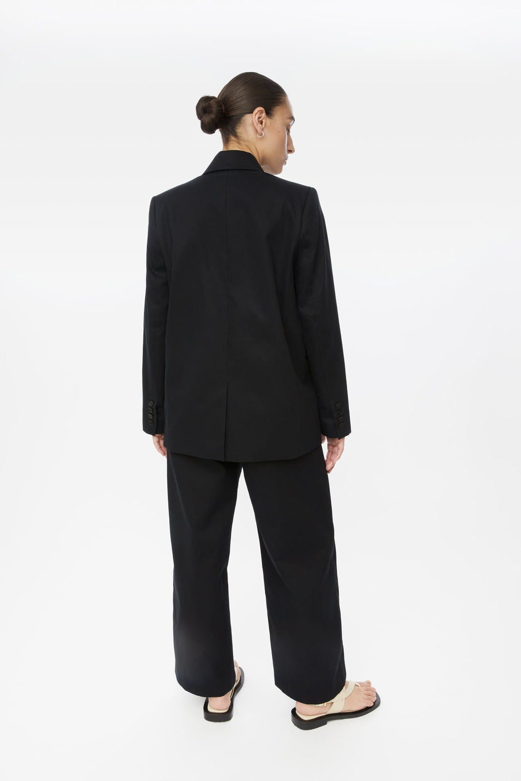 COTTON TWILL BLAZER | Black