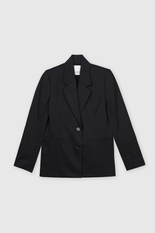 COTTON TWILL BLAZER | Black