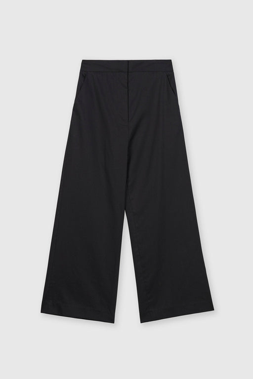 COTTON TWILL PANTS | black