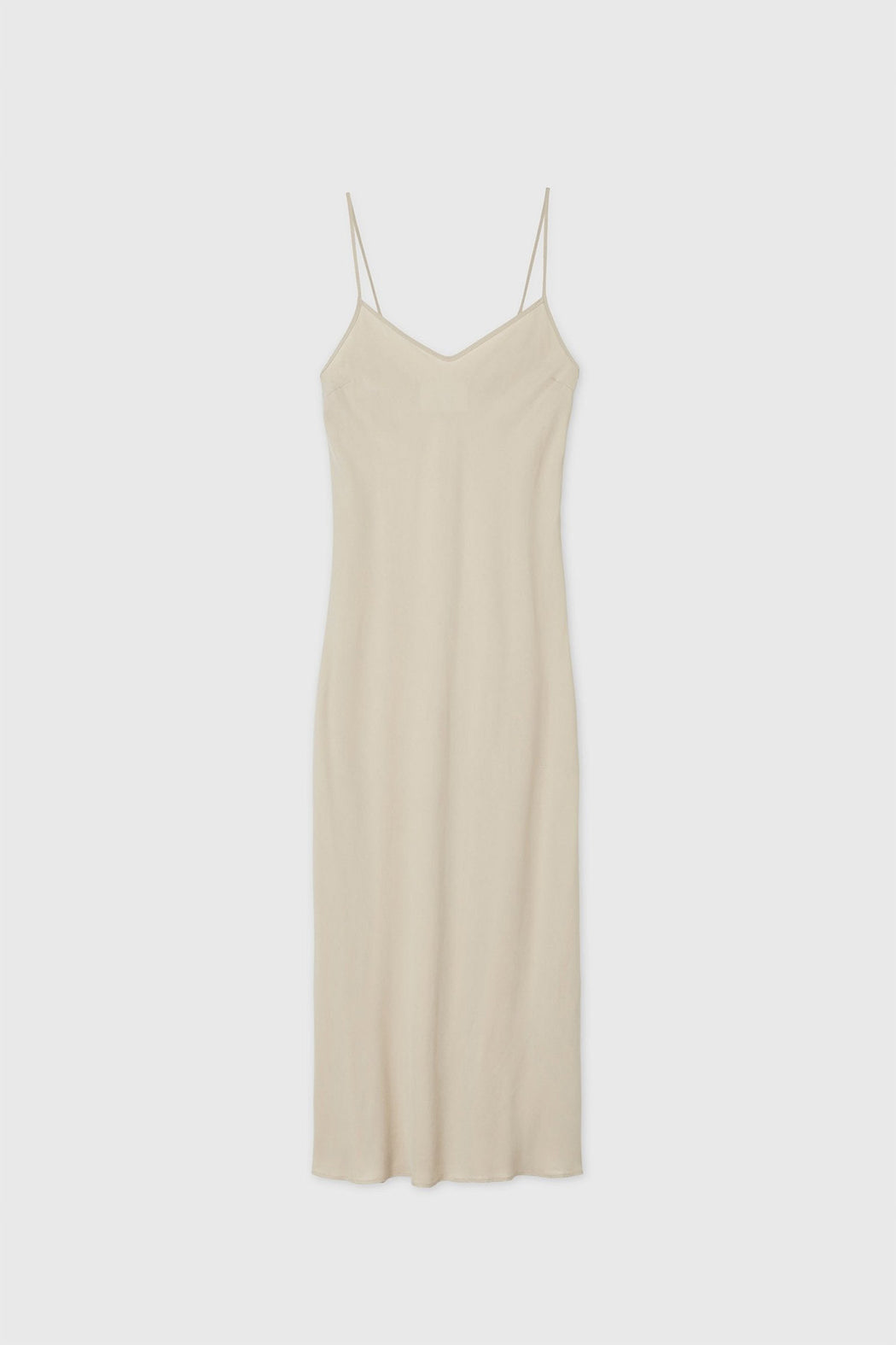 CUPRO BIAS SLIP DRESS | SAND