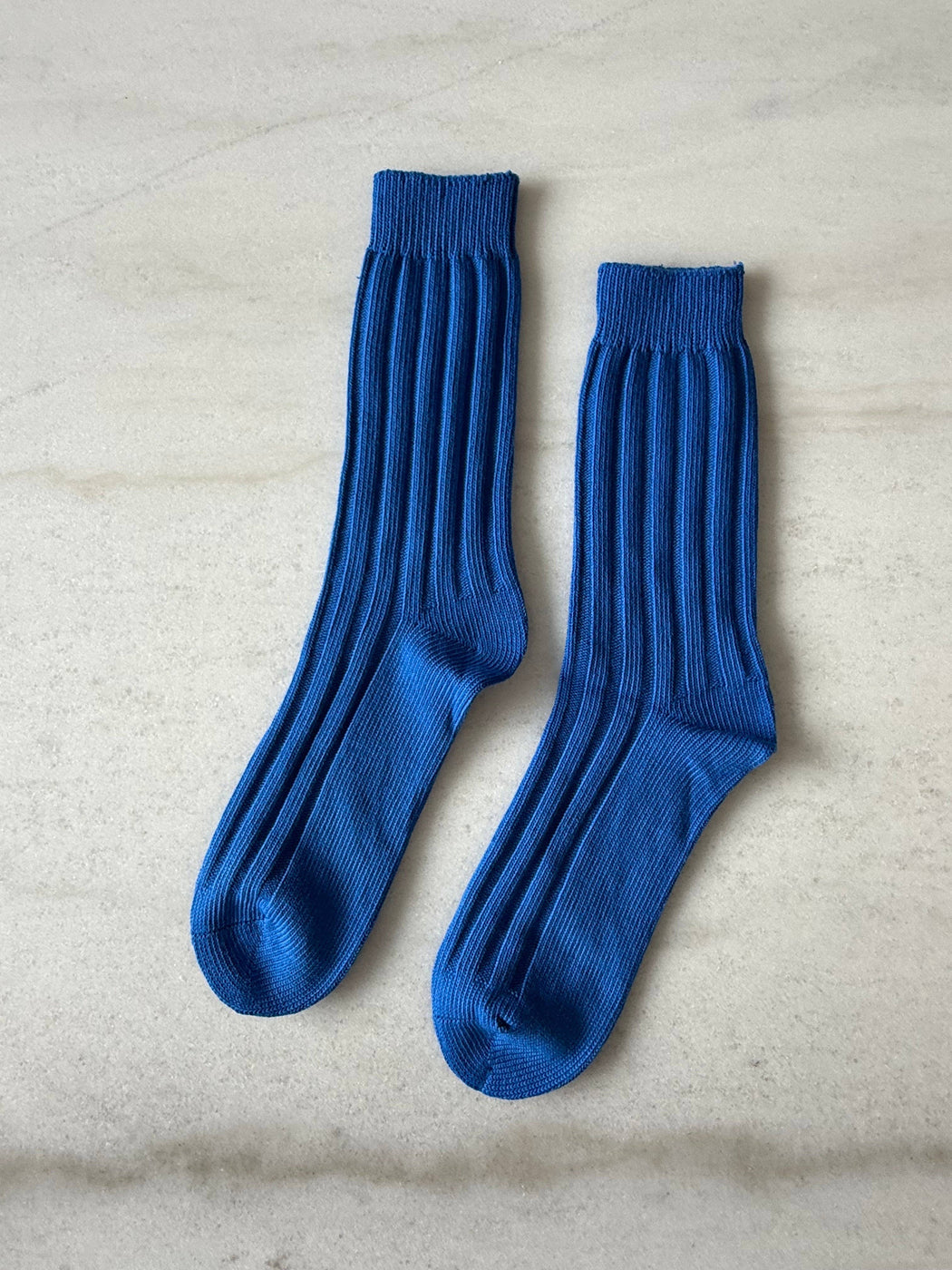 EVERYDAY COTTON RIBBED SOCKS | BRIGHT BLUE