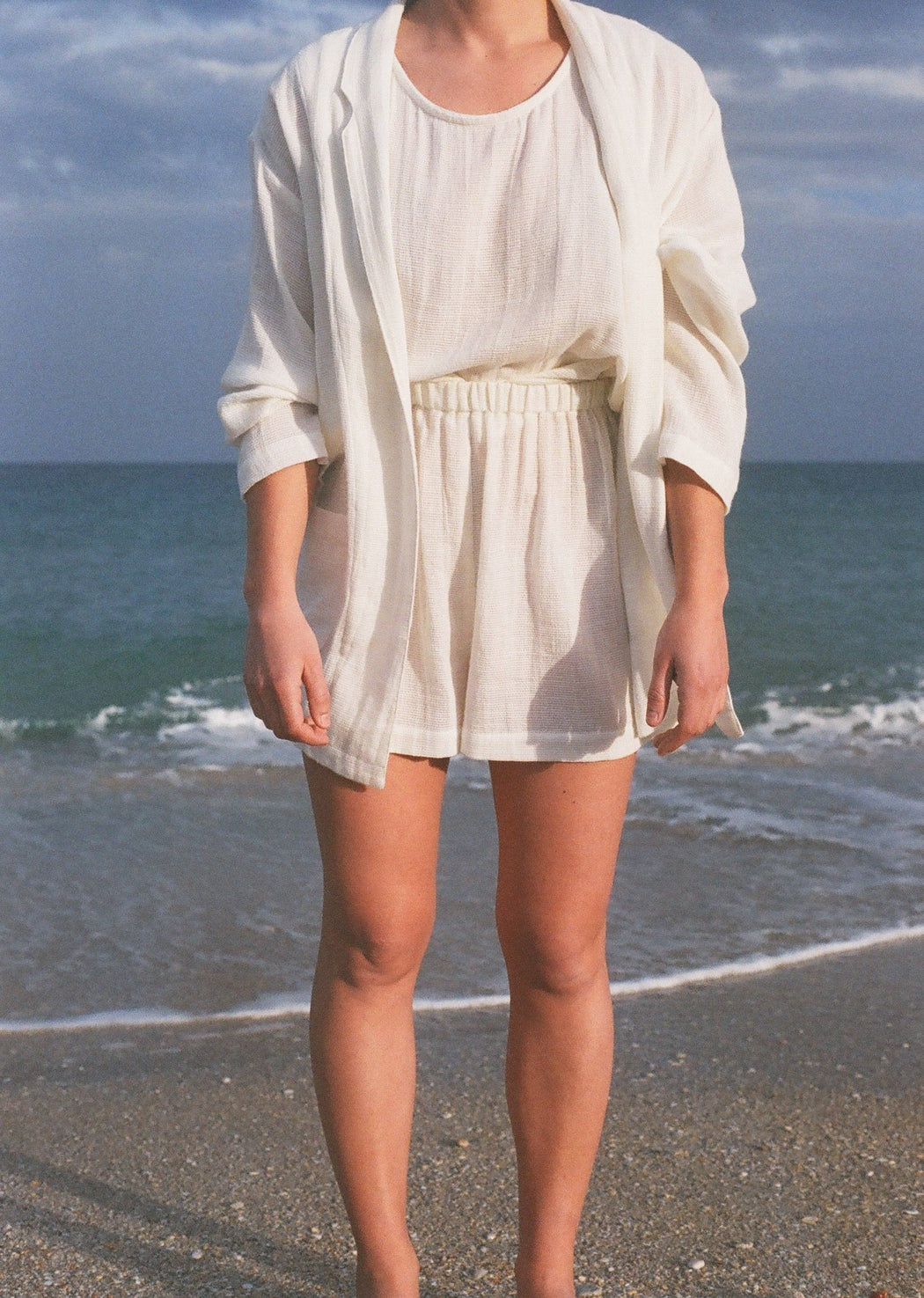 Marni Waffled Cotton Tank | Natural