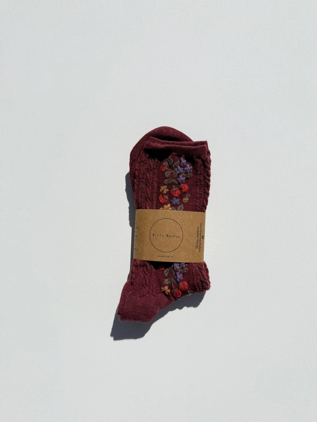 WILD STRAWBERRY SOCKS | Burgundy