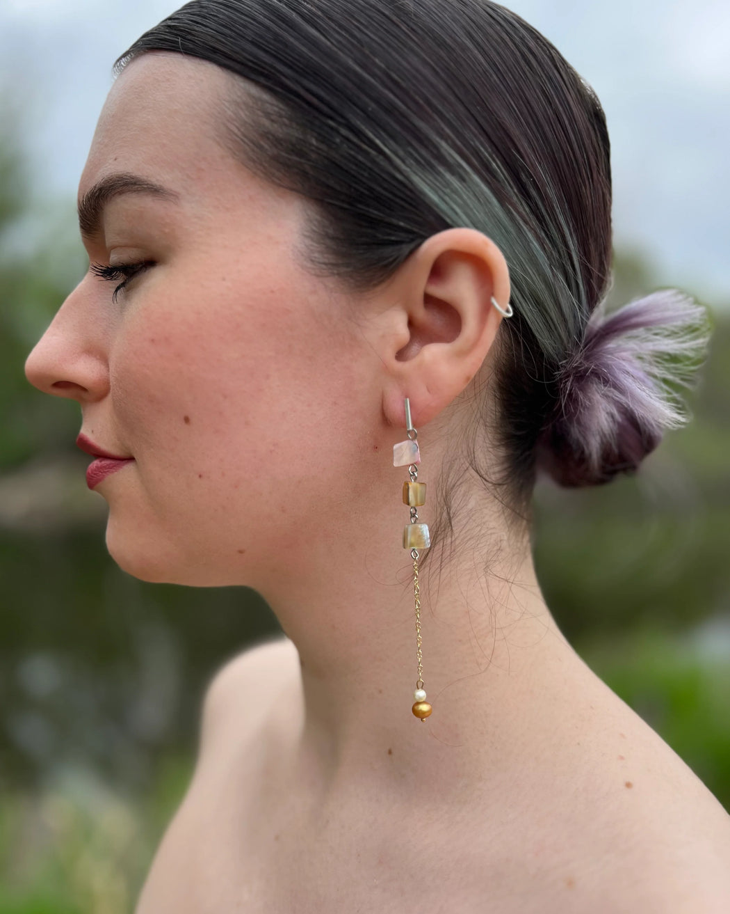 Long Chain Shell Earring