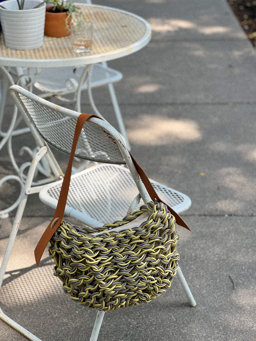 Mina Bag | Lime & Taupe Mix