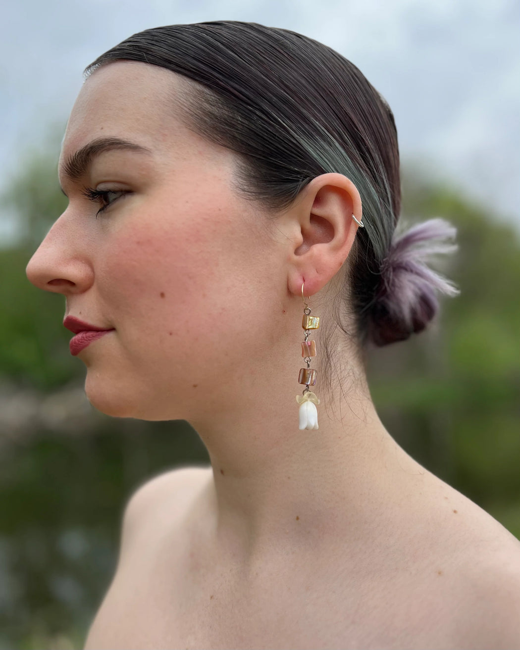 Long Shell Drop Earring