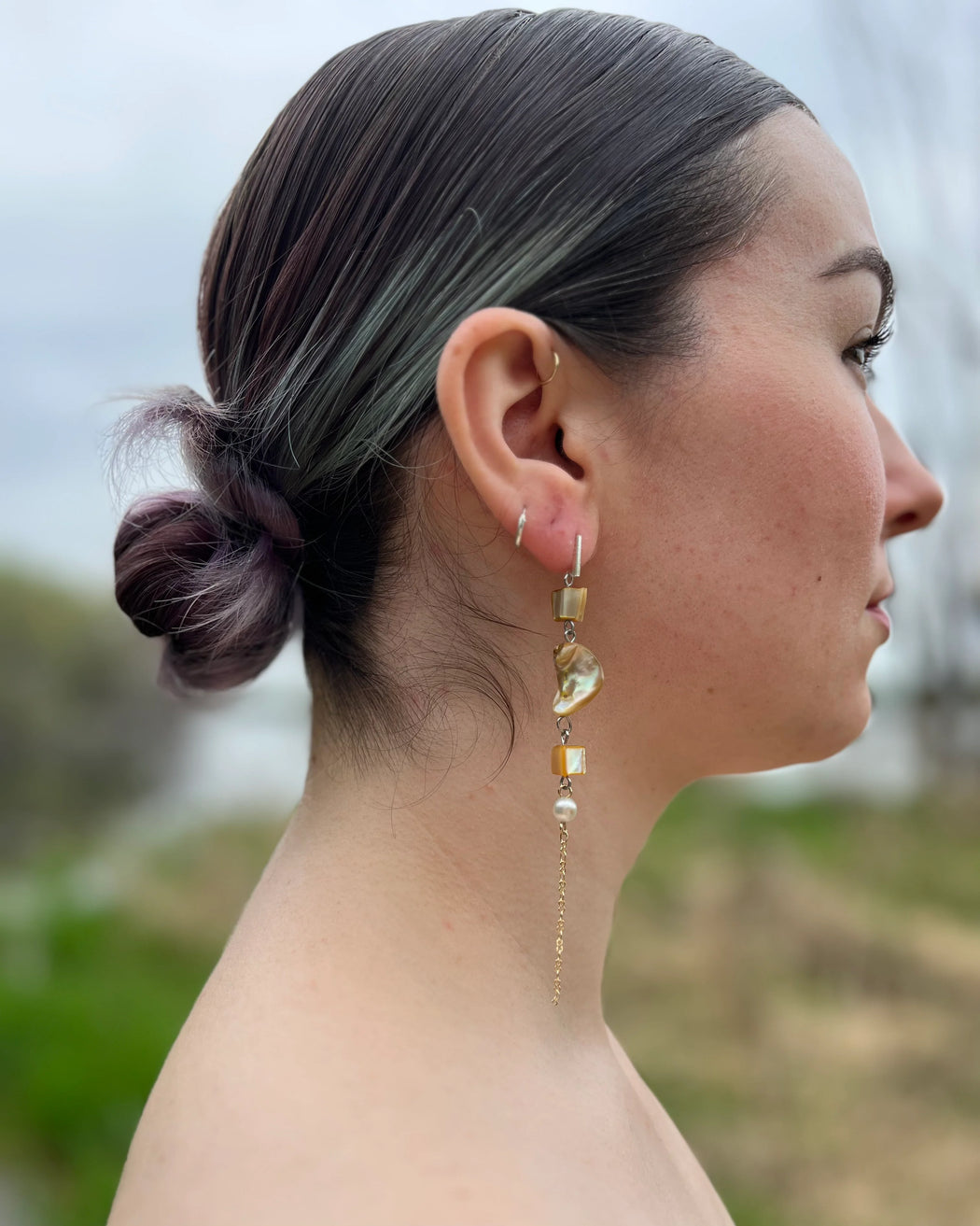 Long Chain Shell Earring