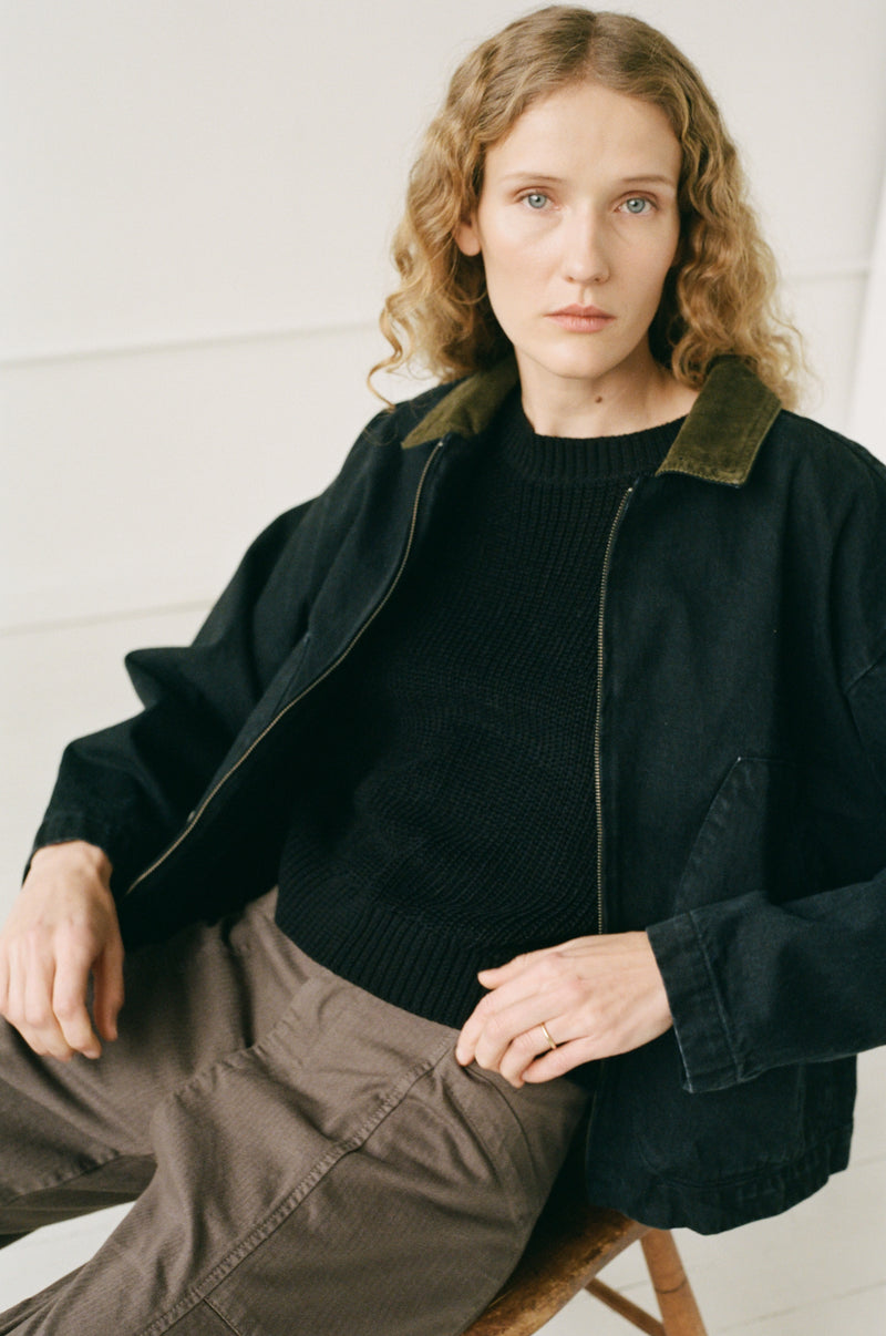 SHAINA MOTE | STUDIO COAT | WASHED BLACK | HAZEL & ROSE | MINNEAPOLIS