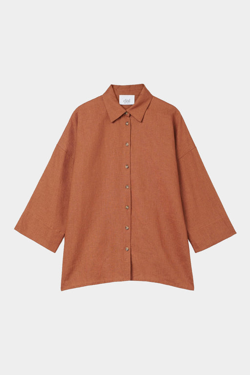 Dāl | LINEN OVERSIZED SHIRT  | TERRACOTTA | Hazel & Rose | Minneapolis