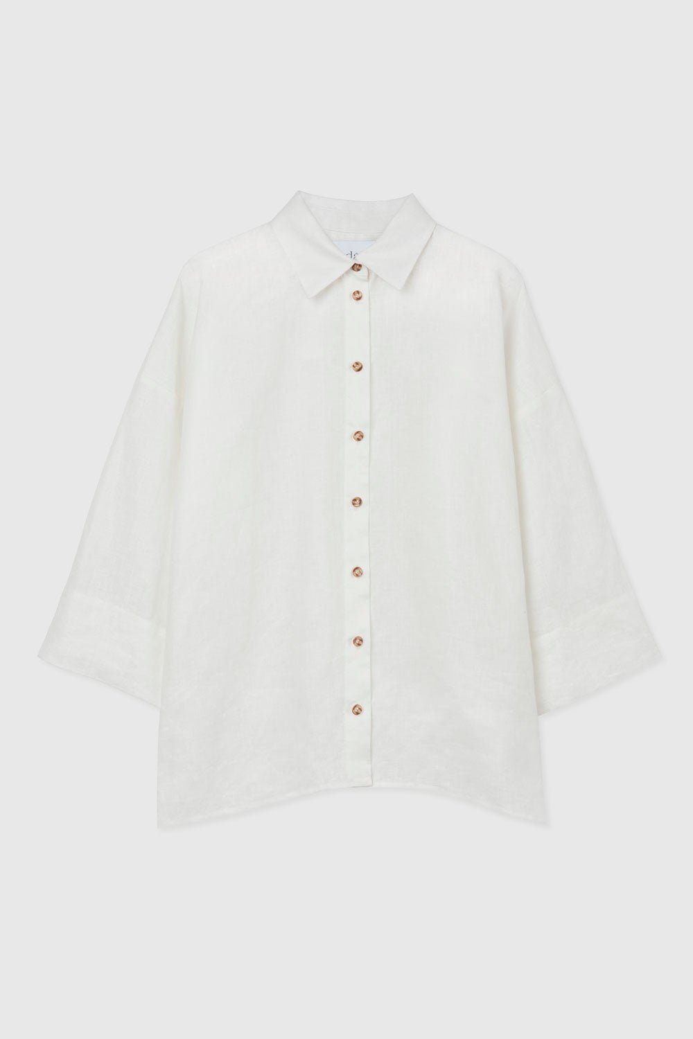 LINEN OVERSIZED SHIRT | WHITE