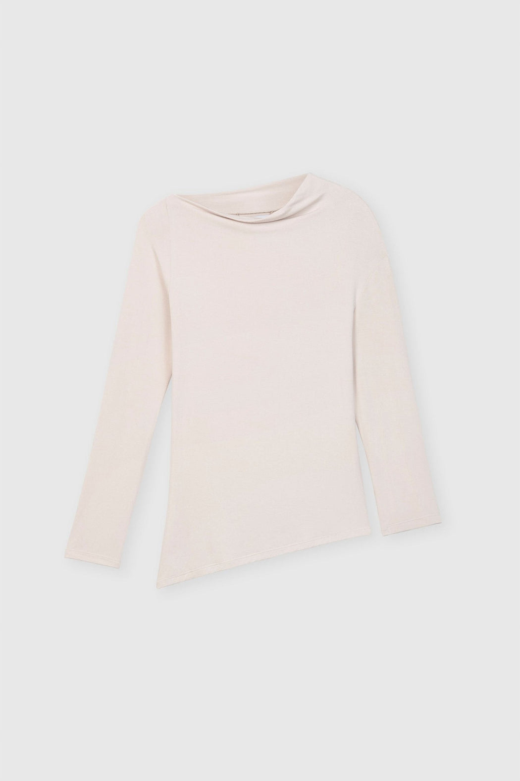 MODAL ASYMMETRIC KNIT TOP | Ivory