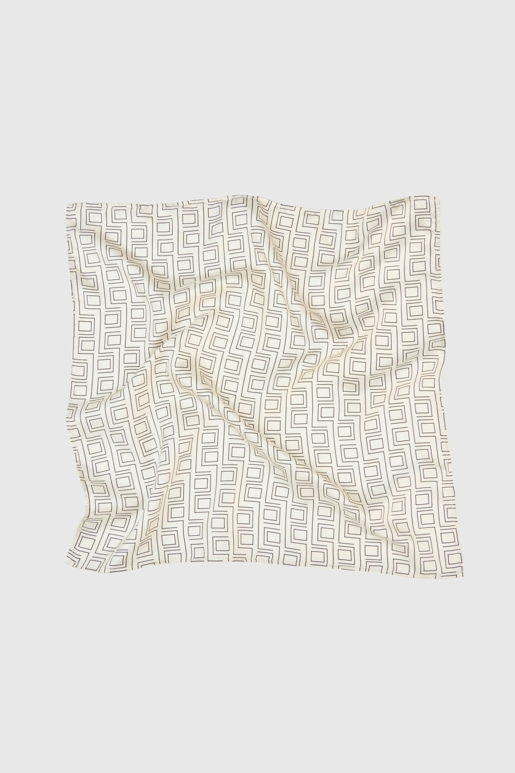 MONOGRAM SILK SCARF | Crème