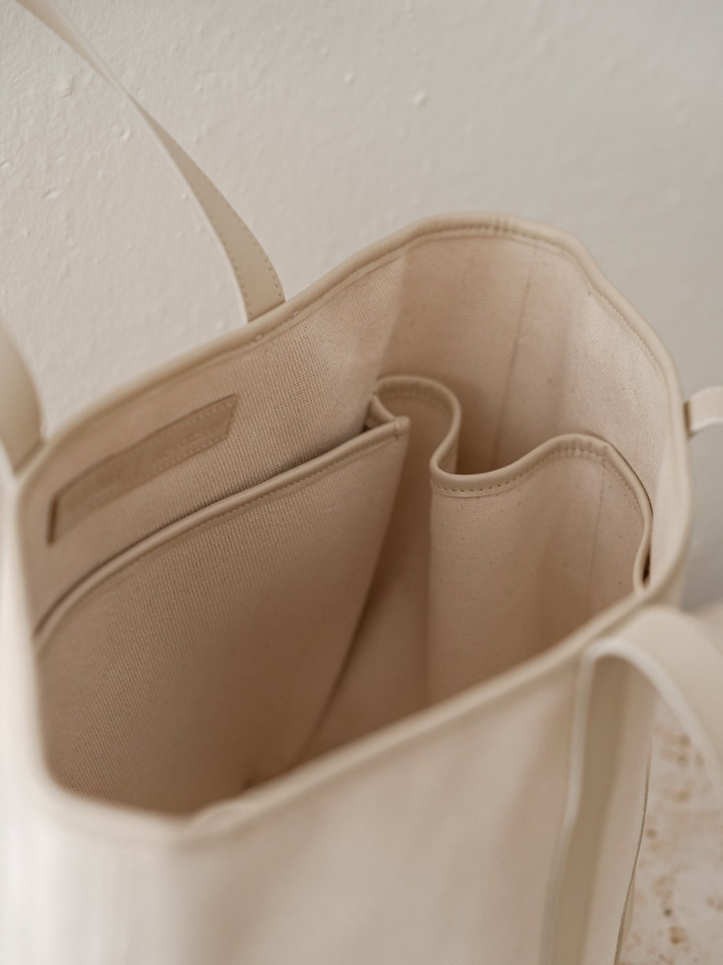 STRUCTURED TOTE BAG | CREAM