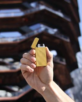 Golden Dual Arc Lighter
