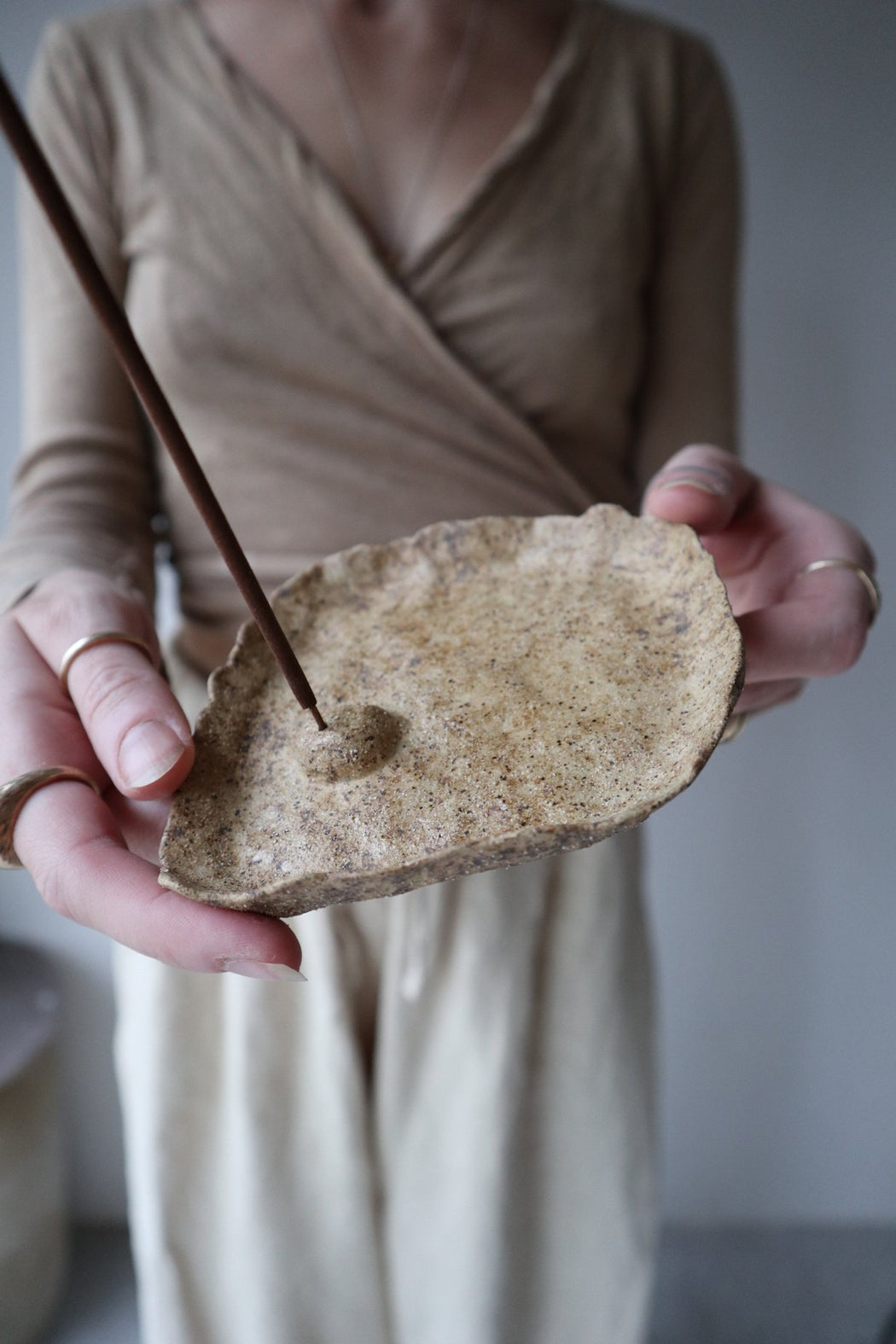 Ancient Buff Sand Incense Burner