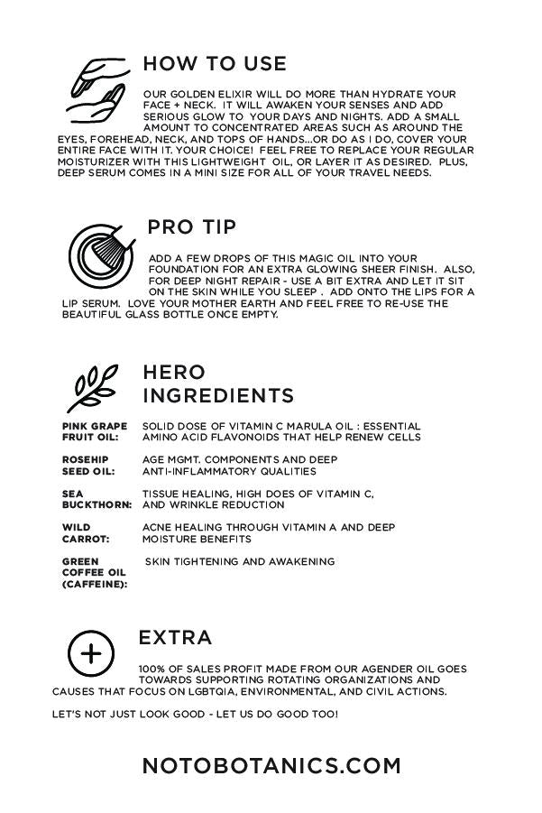 NOTO Botanics | Deep Serum Mini | Hazel & Rose | Minneapolis, MN