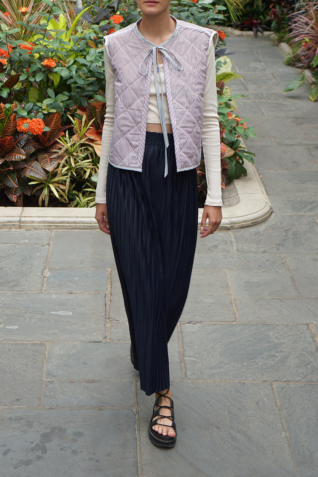 Proche | Convertible Pleated Column Skirt/Dress | Navy | Minneapolis