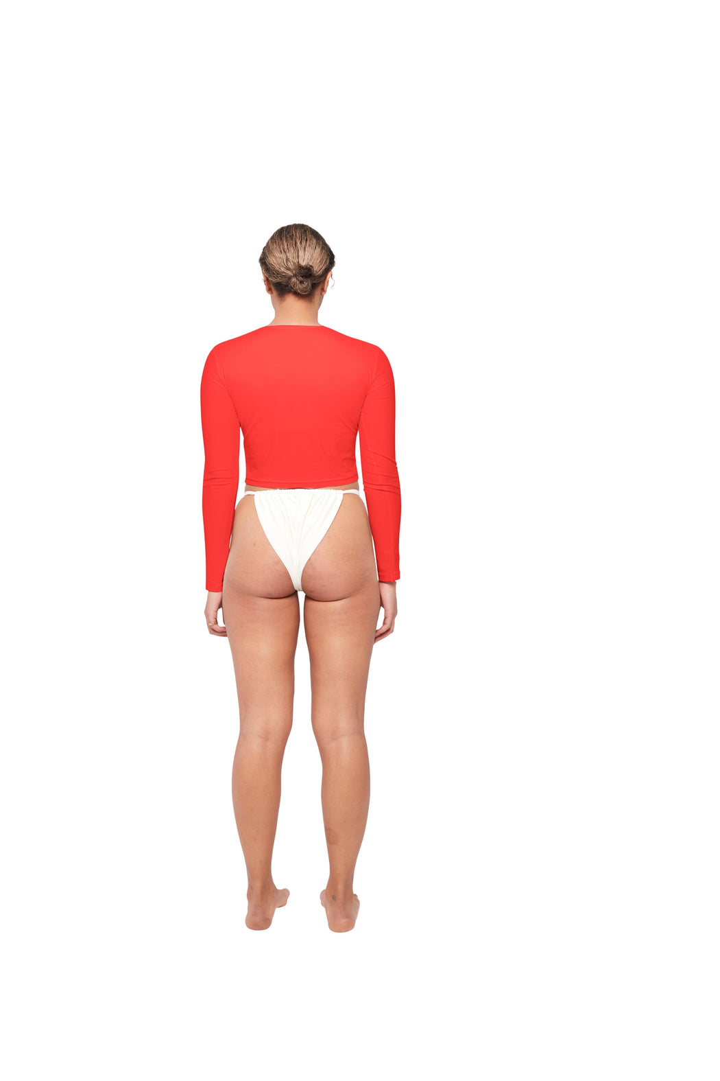 Haus label | HA 006 - LONG SLEEVE CROPPED TOP - REDCOAT | Hazel & Rose | Minneapolis