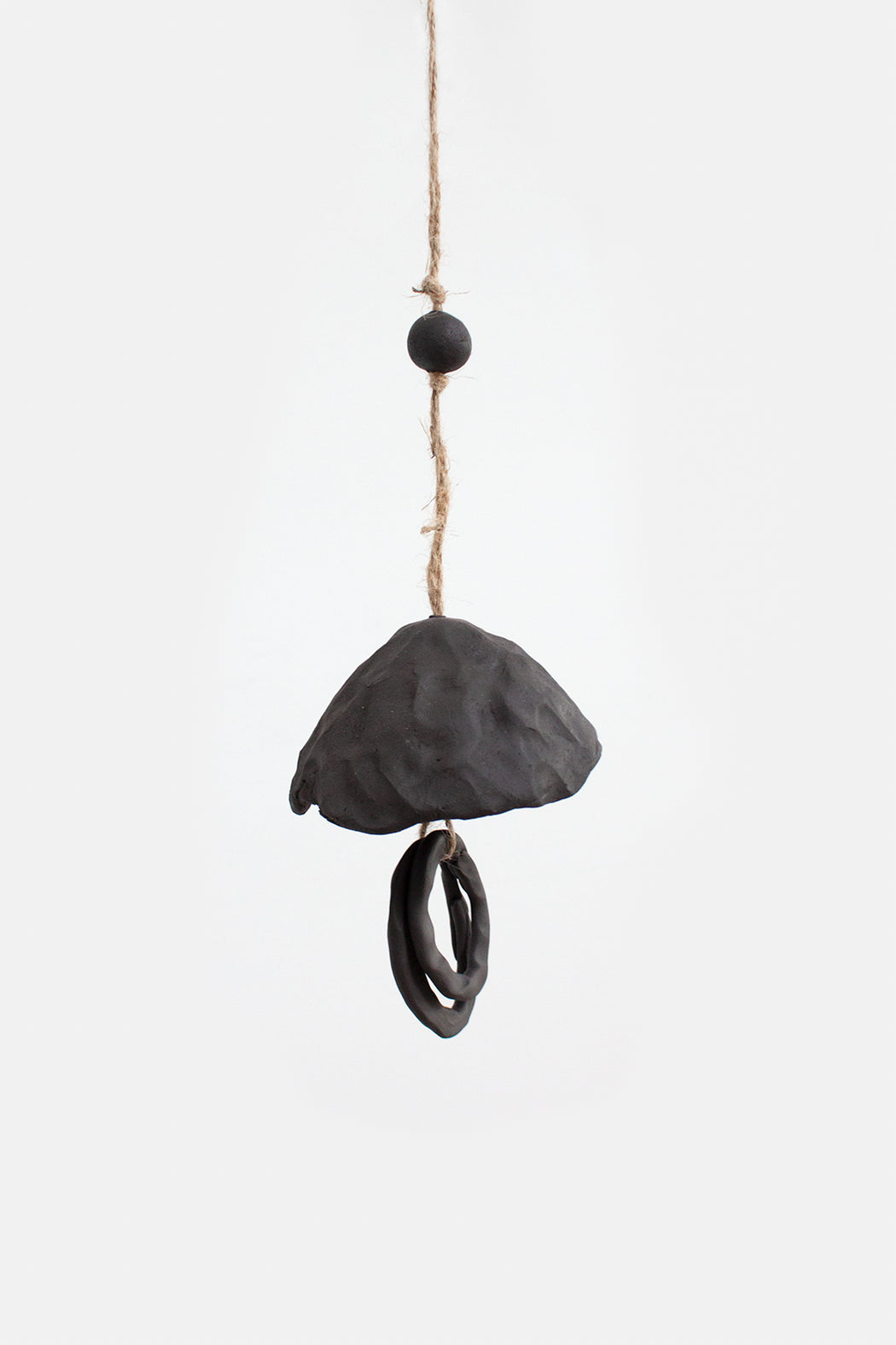 Gina DeSantis Ceramics | Black Clay Chime | Double Oval Ringer | Hazel & Rose | Minneapolis | Minnesota
