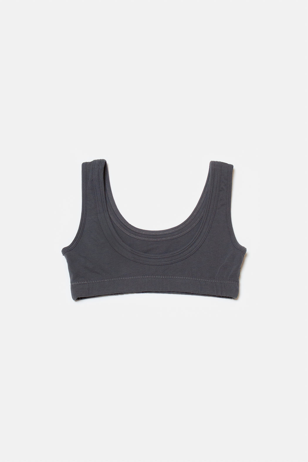 Back Beat Co. | Organic Cotton Double Band Bra | Cement | Hazel & Rose | Minneapolis