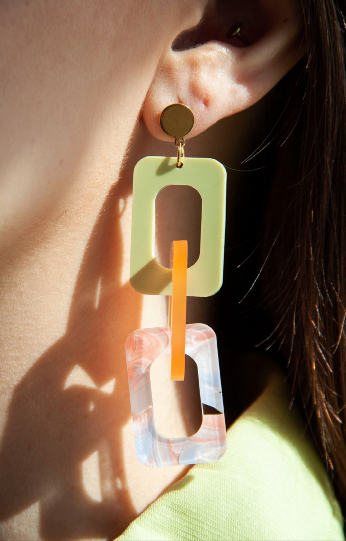Spring Link Earrings