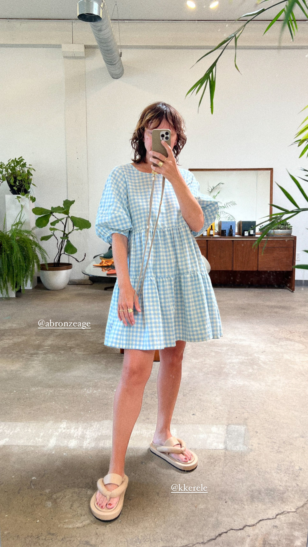 Nati Dress | Butterscotch Sky Gingham