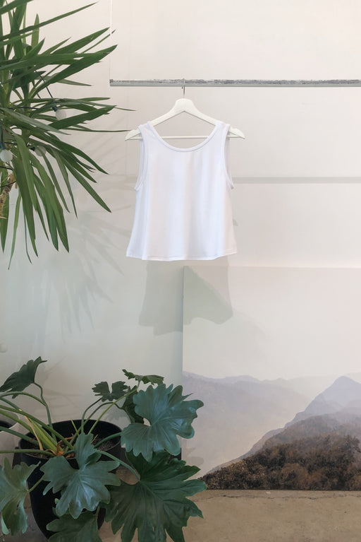 Reversible Crop Tank | Bright White