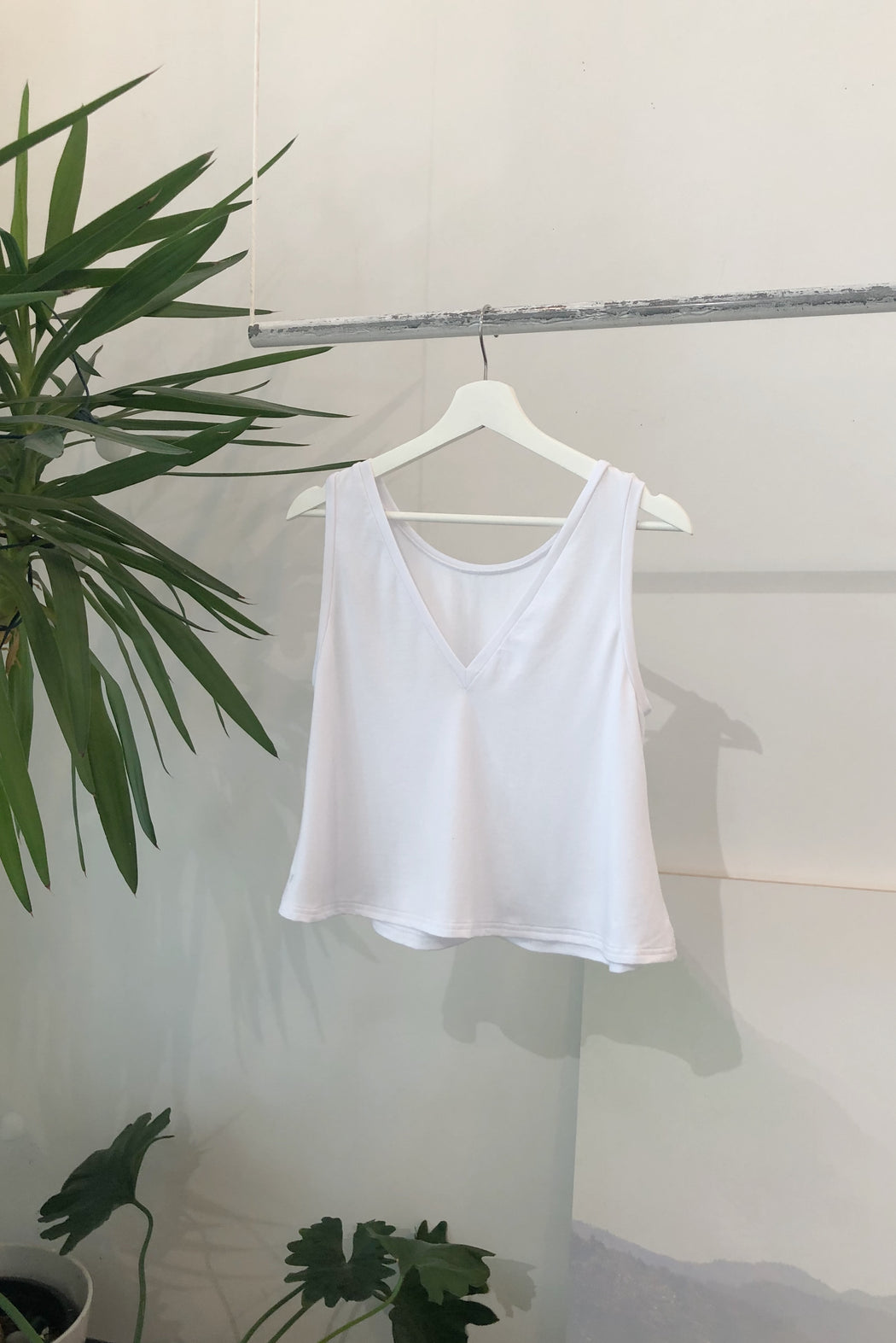 Reversible Crop Tank | Bright White