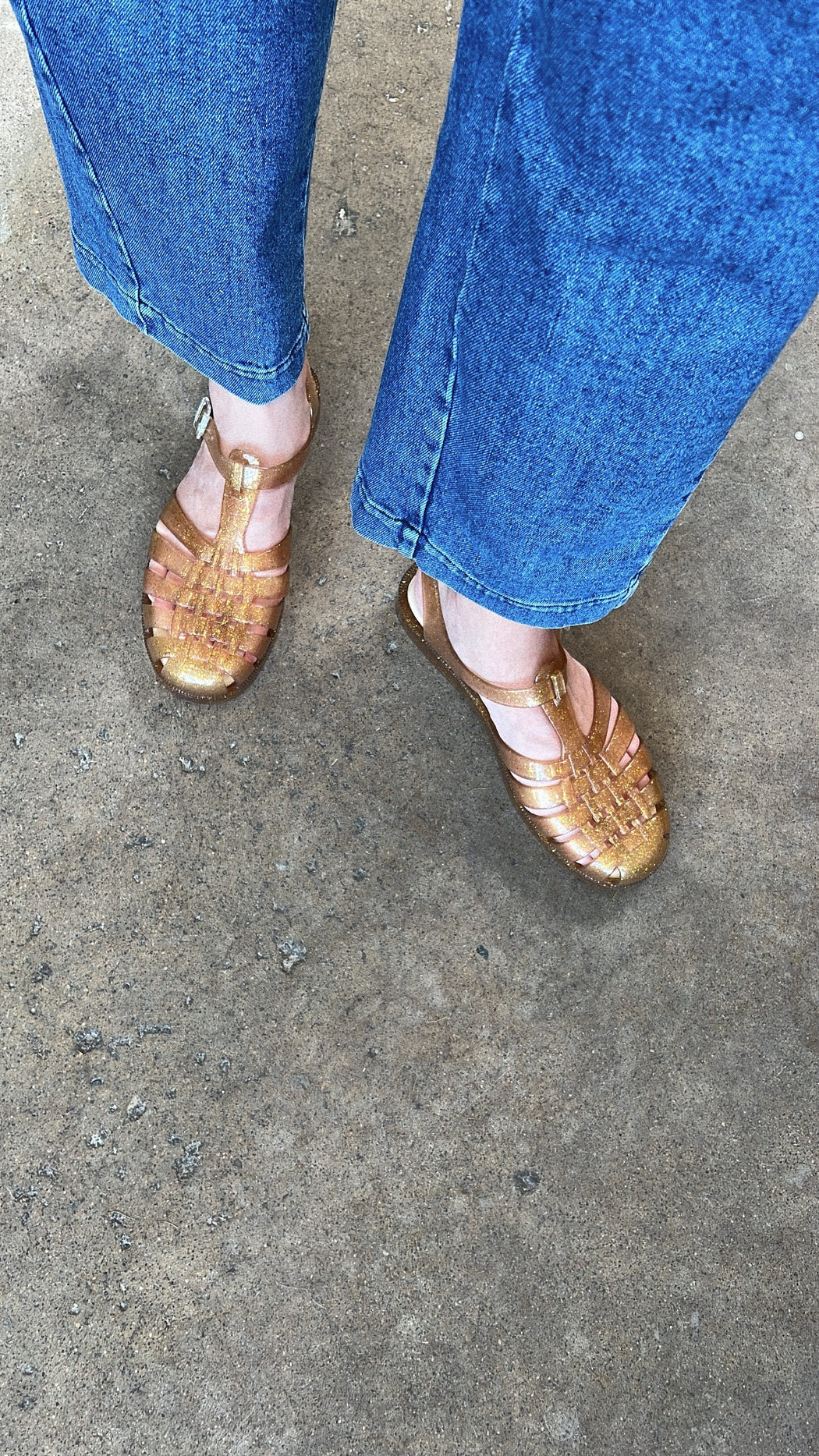 Possession Sandal | Gold Glitter
