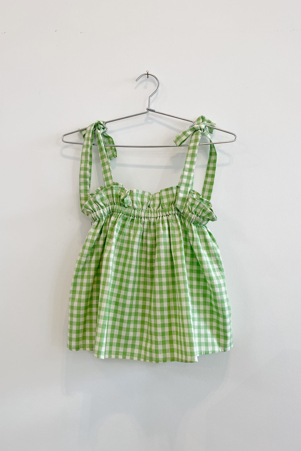 Bertie Tank | Lime Gingham