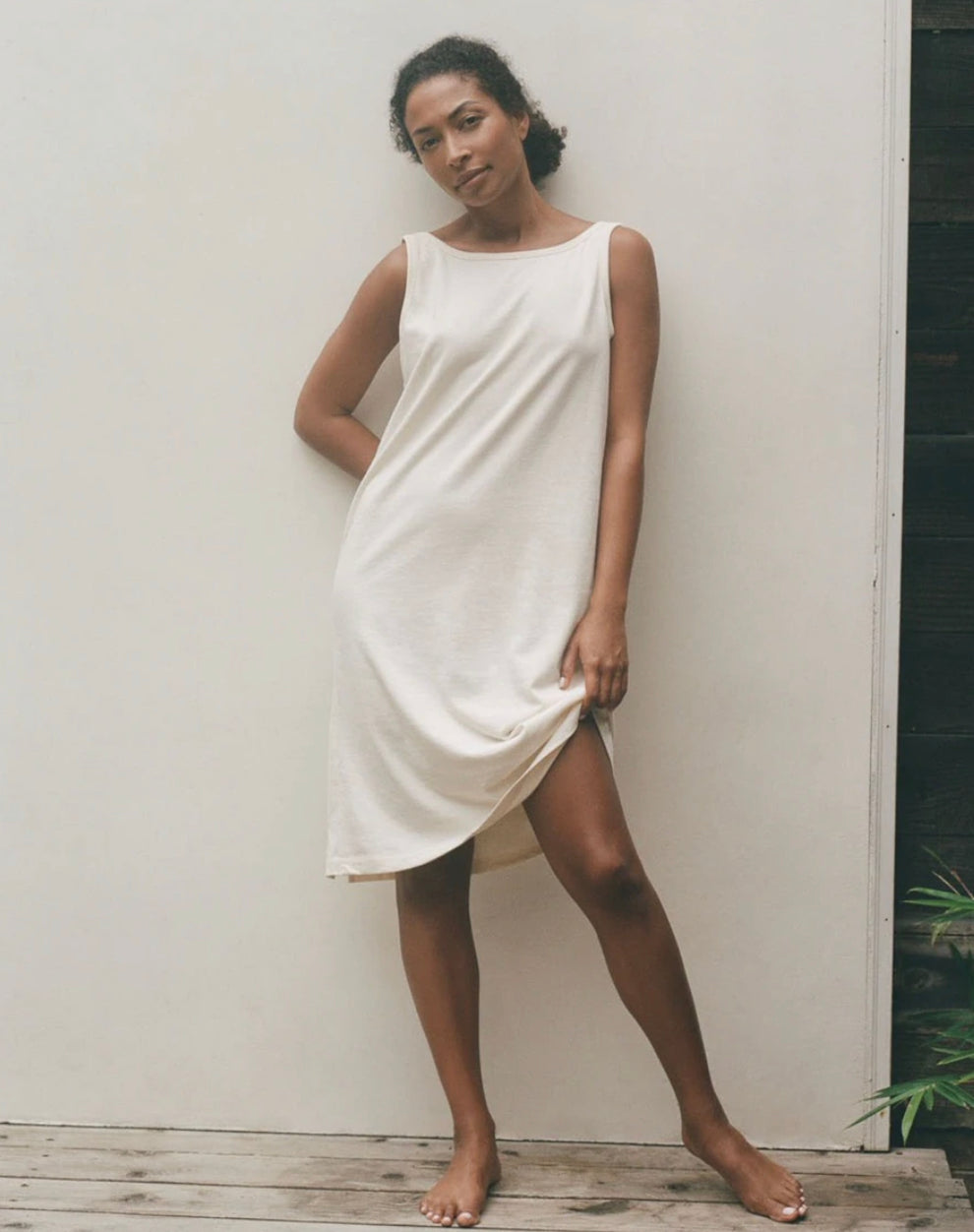 Boatneck Dress | Natural