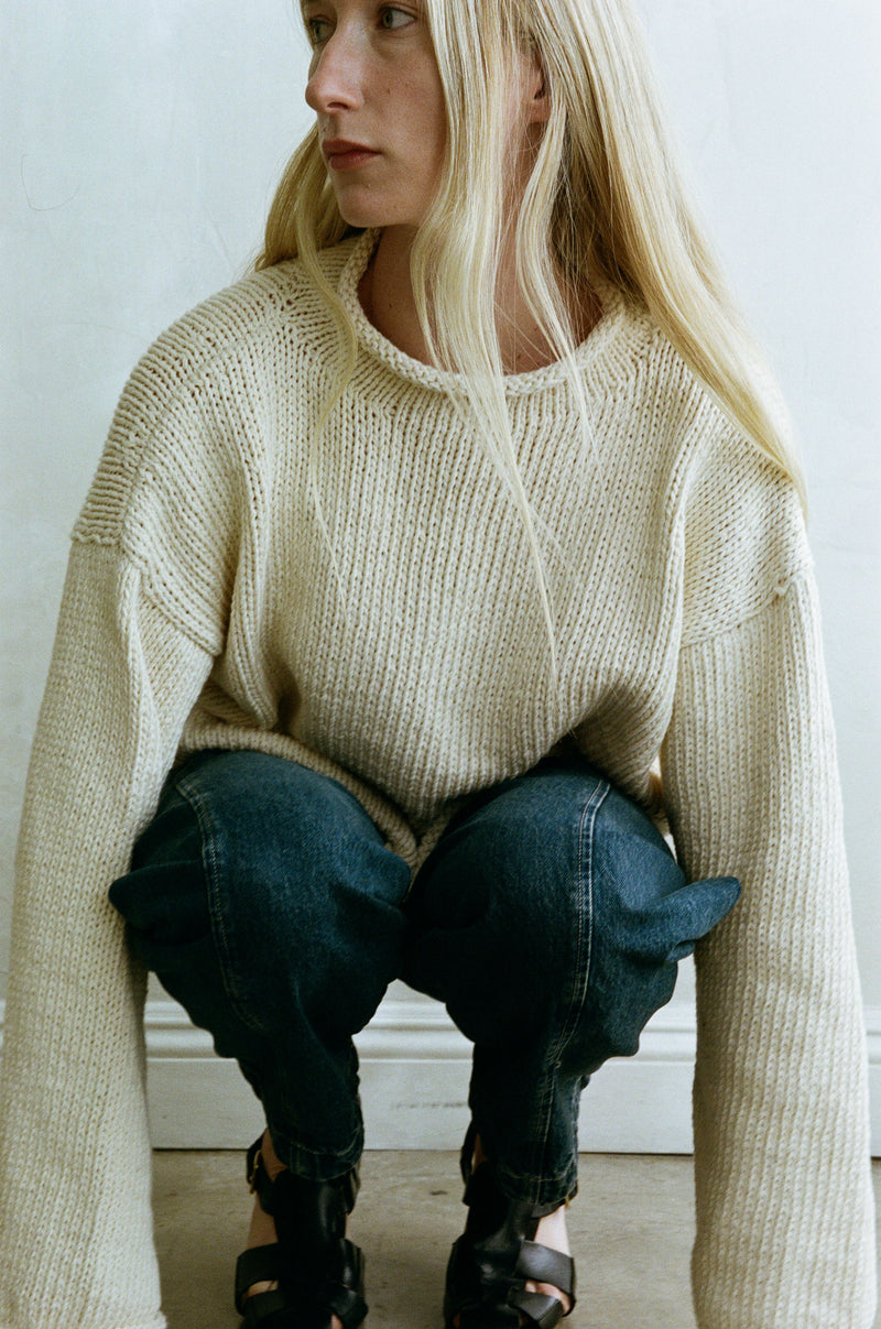 SHAINA MOTE | LAZLO SWEATER | NATURAL | HAZEL & ROSE | MINNEAPOLIS