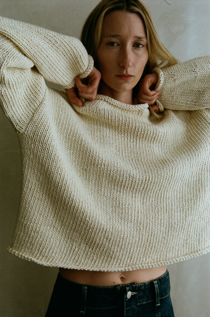 SHAINA MOTE | LAZLO SWEATER | NATURAL | HAZEL & ROSE | MINNEAPOLIS