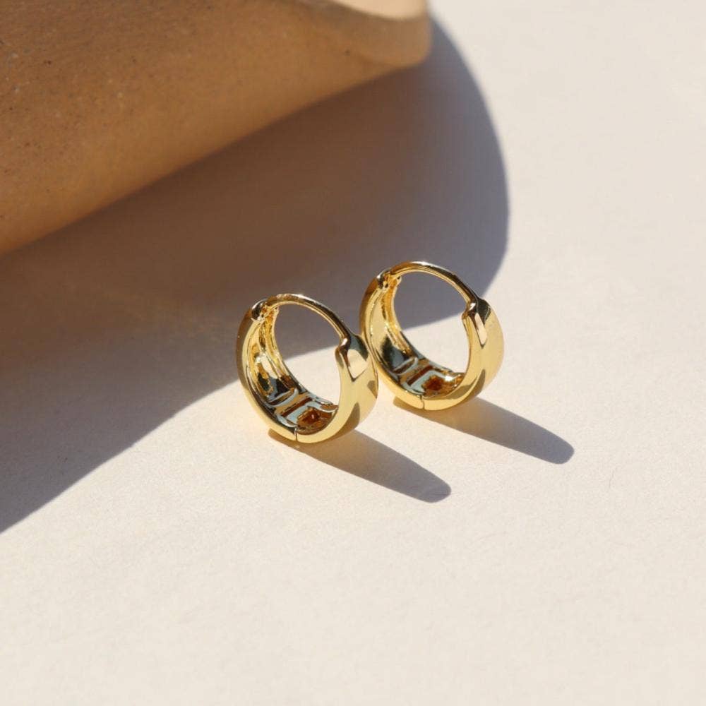 Mia Huggie Hoop Earrings | 14k Gold Fill or Sterling Silver