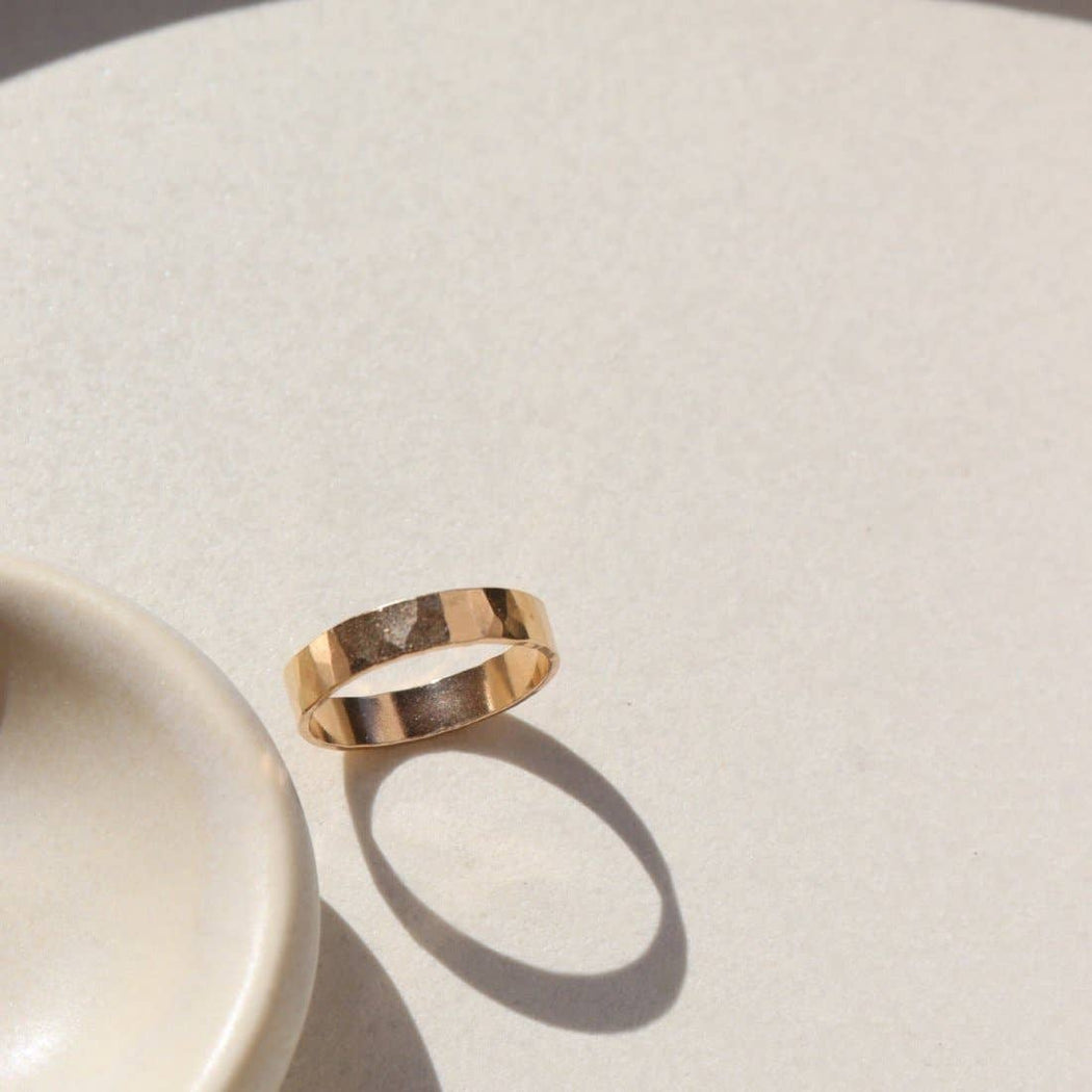 Cigar Band Ring | 14k Gold Fill or Sterling Silver