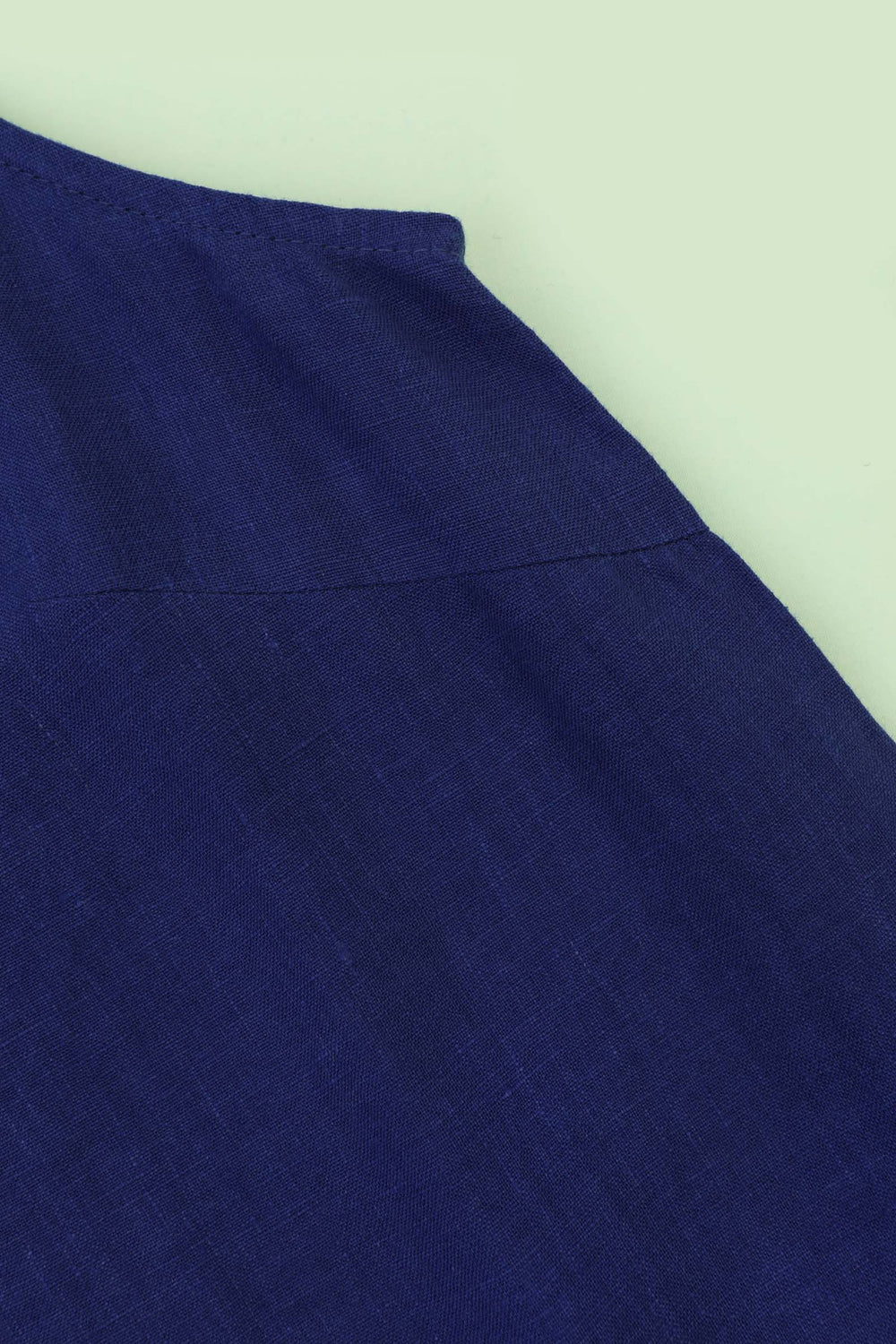 BASIC LINEN SHIFT DRESS | COBALT